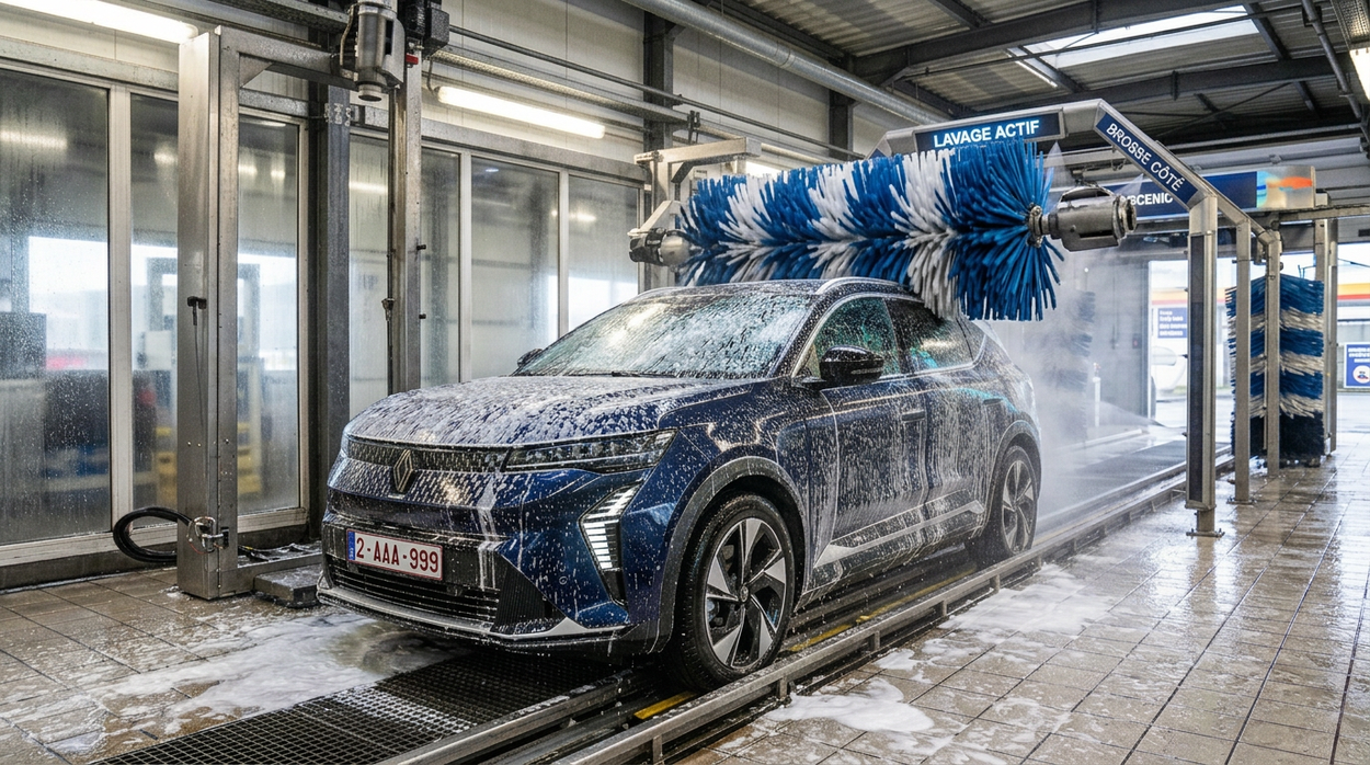 Tunnel de carwash - Photo IA