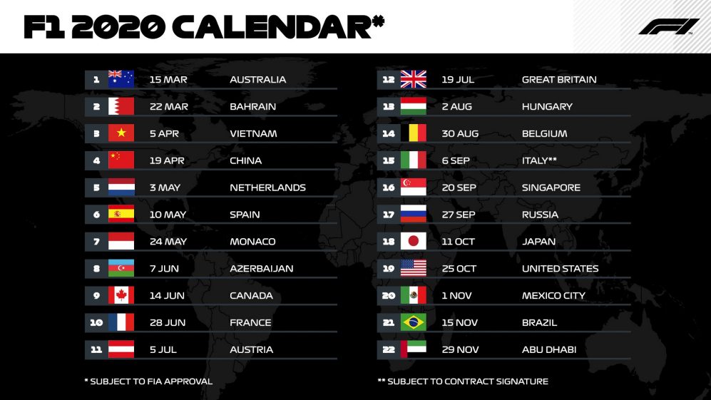 F1 Kalender