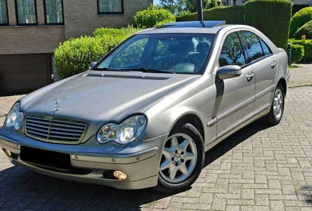 Mercedes-Benz C180 K Elegance 2003 164Km Automatique Clim Euro 4 CT BLANCO + F ROSE