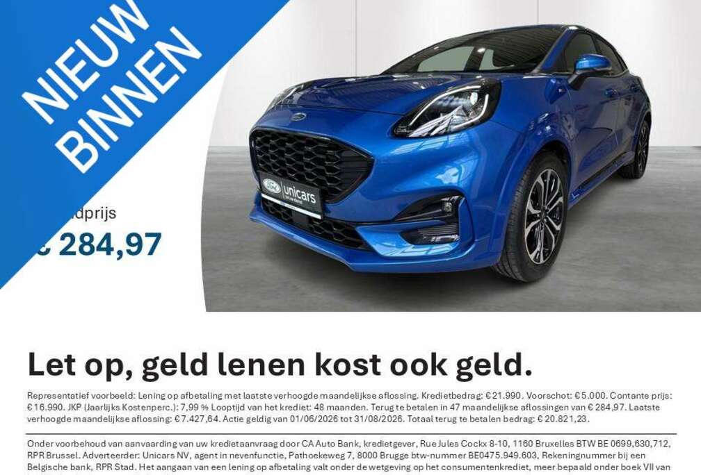 Ford 1.0i Ecoboost mHEV 114kW Aut. ST-Line X AUTOMAAT