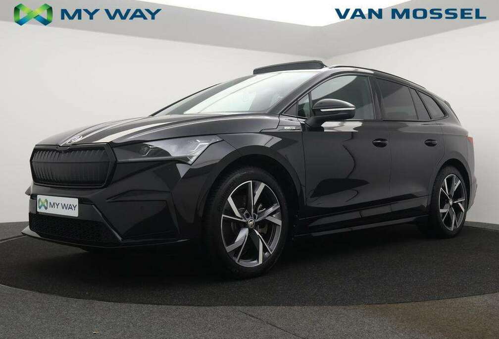 Skoda Enyaq 85 Sportline 82kWh 285PK *PANO DAK*TREKHAAK*SPORTSEATS*NAVI*ZETELVERWARMING*CRUISE*PDC*APP CONNECT*BLTH*...
