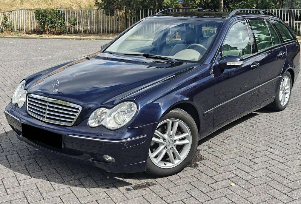 Mercedes-Benz C180K Elegence Break 2003 183Km Bleue Airco Euro 4 CT BLANCO