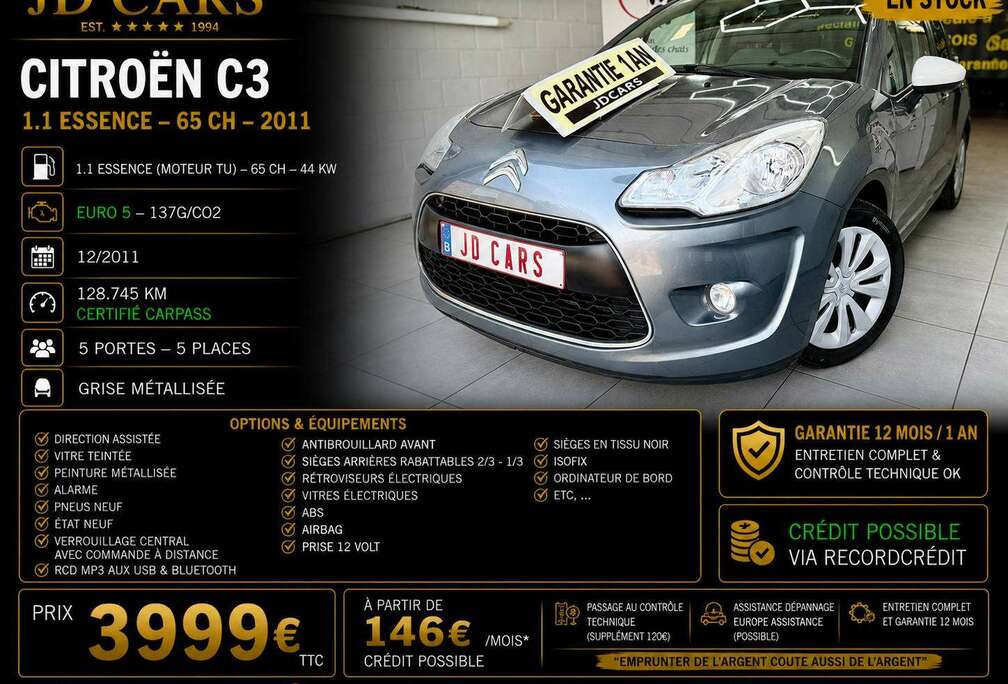 Citroen 1.1 ESSENCE GARANTIE 1 AN CTOK