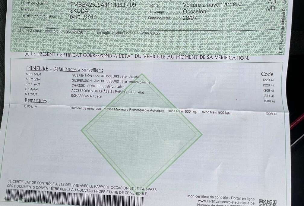 Skoda 1.2 - prêt à immatriculer
