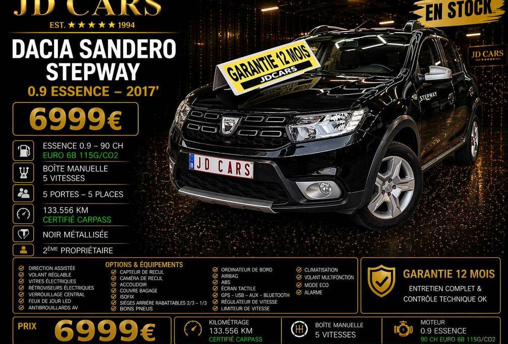 Dacia STEPWAY 0.9 ESSENCE 90 GARANTIE 1 AN CTOK