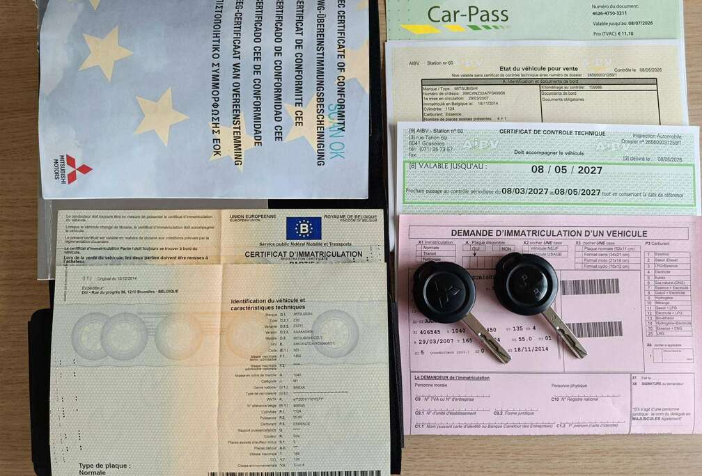 Mitsubishi 1.1i Prête à immatriculer  Airco - euro 4 - LEZ ok