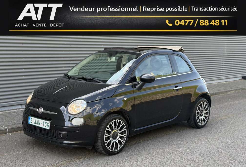 Fiat 500 CABRIO / CUIR / ÉCRAN