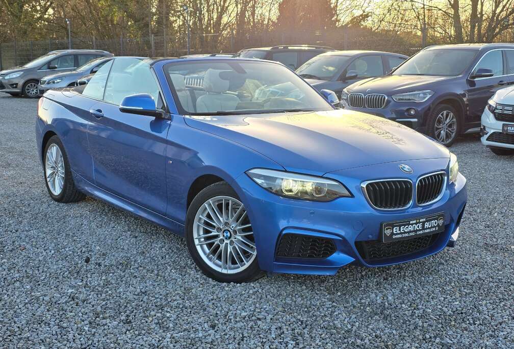 BMW Cabrio 218iA-PACK M-Full Opt-1prop-Carnet-Garantie
