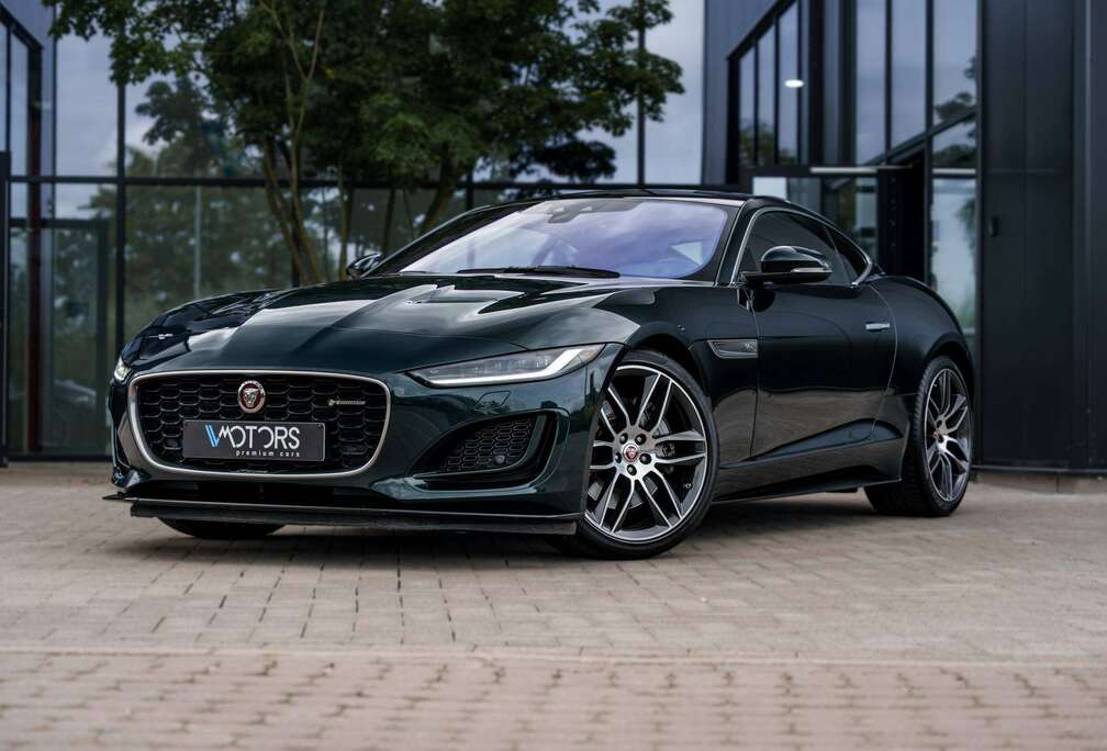 Jaguar Coupe 2.0 i4 P300 R-Dynamic - British Racing Green - Panodak - Siena Tan Leder - Meridian 600W - Camera -