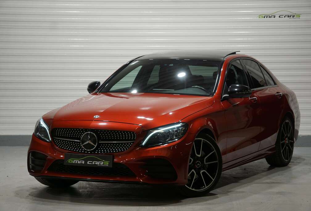Mercedes-Benz C 200 MHE Benzine Aut-AMG Pack-Nav-HLeder-Pano-Led-360c-Keyless-Garantie