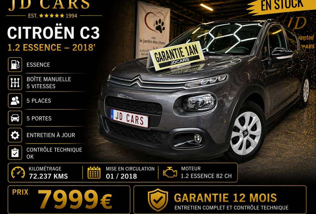 Citroen C3 1.2 ESSENCE GARANTIE 1 AN CTOK