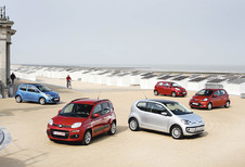 Fiat Panda TwinAir 85, Kia Picanto 1.0, Renault Twingo 1.2, Toyota Aygo 1.0 VVT-i en Volkswagen Up 1.0 60 : Springtij