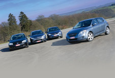 CITROËN C4 1.6 HDi • FORD FOCUS 1.8 TDCi • KIA CEE’D 1.6 CRDi • VW GOLF 1.9 TDI : Kleinburgerlijk gevecht