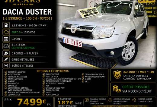 Dacia DUSTER 1.6 ESSENCE 31MKM‼️GARANTIE 1 AN CTO ...