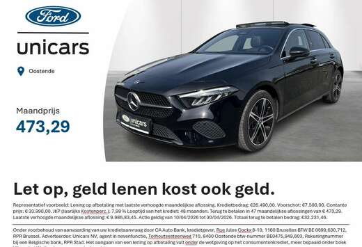 Mercedes-Benz A e Luxury Line Panoramisch dak