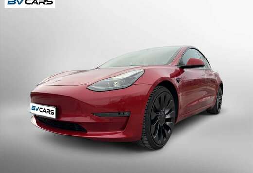 Tesla Dual Motor Performance Red Tricoat Metallic/21\ ...