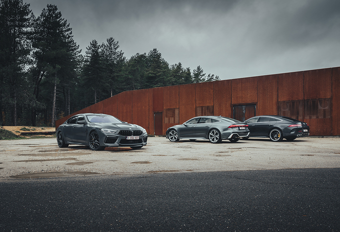 Test Audi Rs 7 Sportback Bmw M8 Gran Coupe Competition Mercedes Amg Gt 4 Door Coupe 63 S Autowereld 422 Januari 21